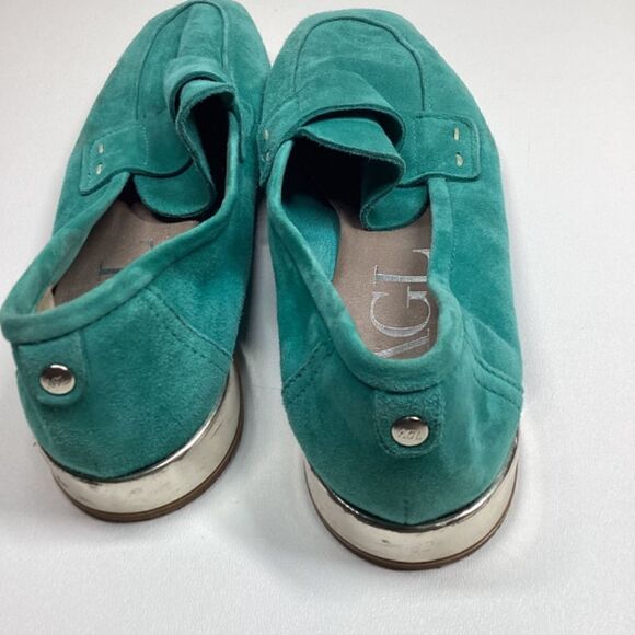 AGL Turquoise Green Suede Loafers‎ Women’s EU 41 / US 10 Classic Slip-On Shoe - Picture 5 of 16
